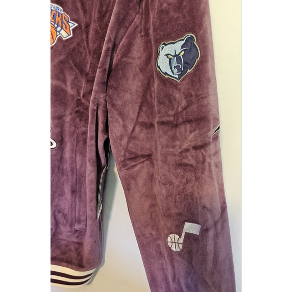 Kids Super Sports Fanatics NBA Mens Embroidery Logos/Patches Purple Jacket NWT - Picture 4 of 14